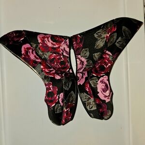 Madden Girl Floral Velvet Wedge Heels